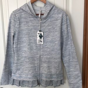 Mur Mur Anthro New embroidered jacket with lace border detail